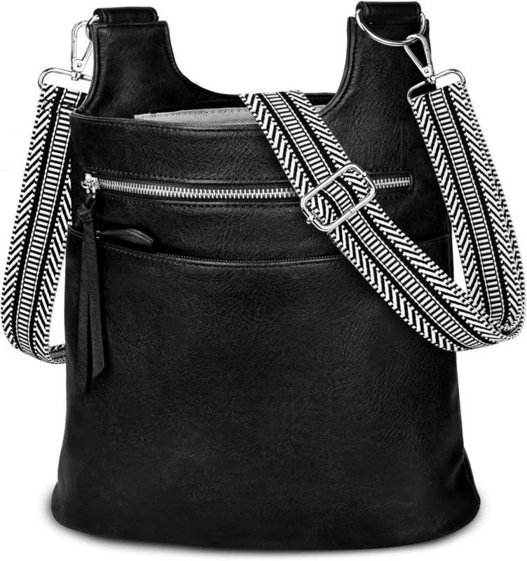 TEUEN Umhängetasche Damen Mittelgroß PU Leder Crossbody Bag
