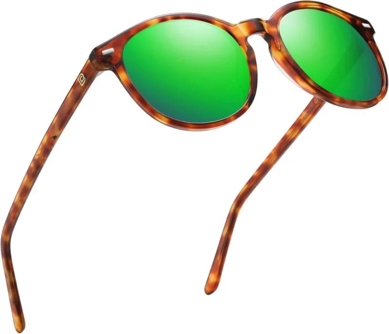 Polarisierte Retro Sonnenbrille UV400 Schutz Vintage Acetat Rahmen