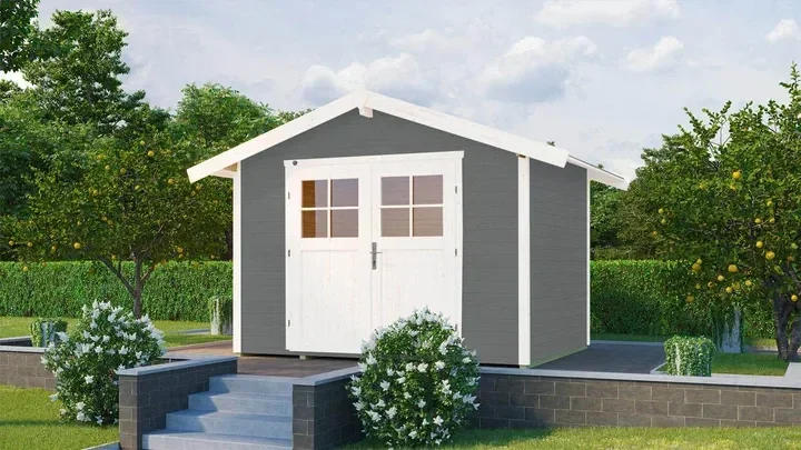 Weka Gartenhaus Blackmount 122, 301x205, Carbongrau