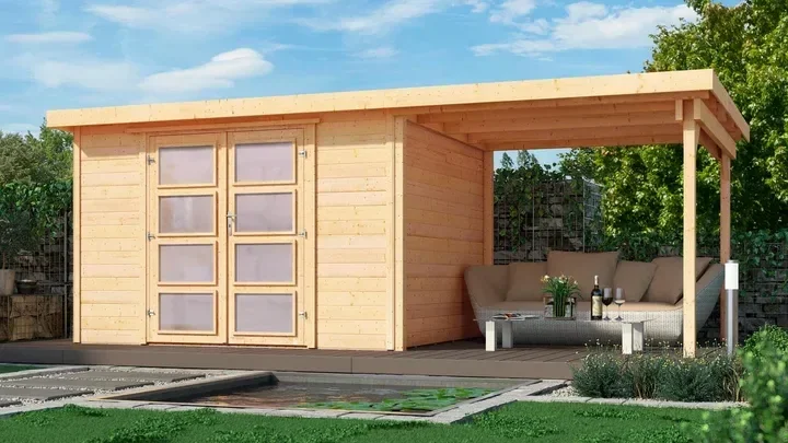 Weka Gartenhaus Bunbury 321, 529x194, Naturbelassen