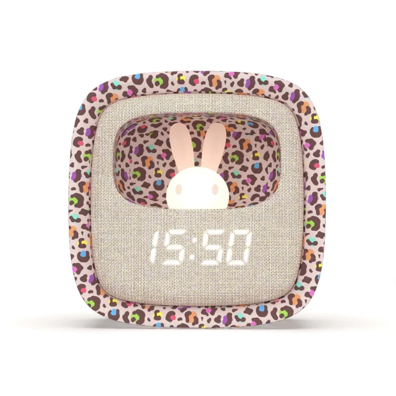 Wecker mit Nachtlicht - Leopard Regenbogen