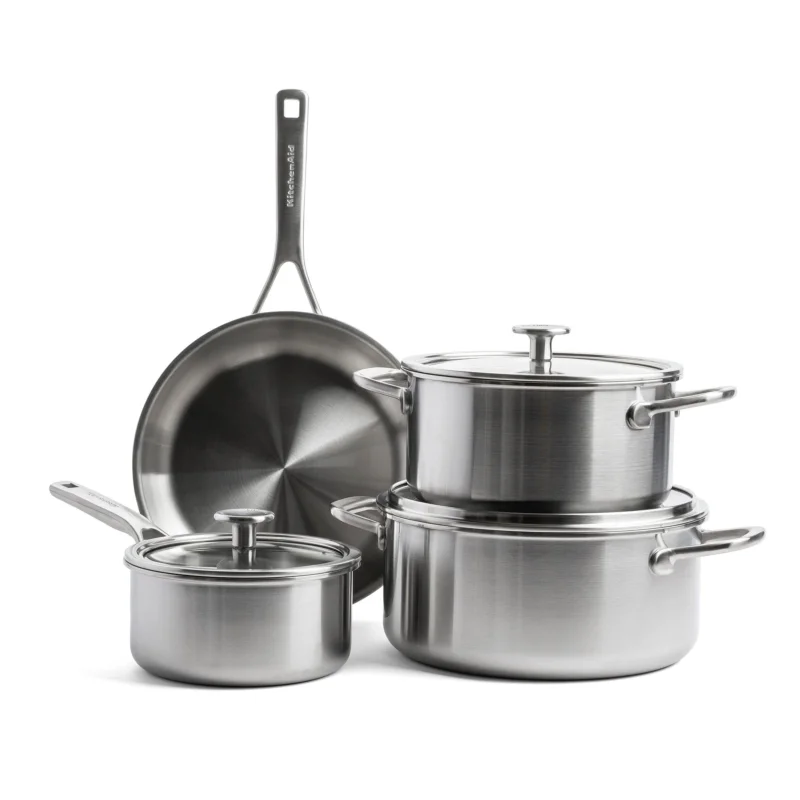 KitchenAid Pannenset 7-delig Tri-Ply RVS