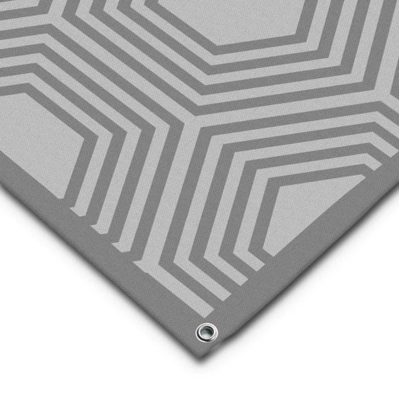 Einteiliger PVC Vorzeltteppich - "gemustertes Grau"