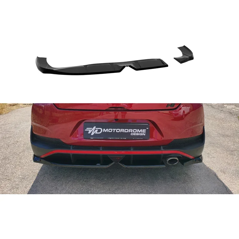 Motordrome, Heckansatz, hinten, ABS, Hochglanzschwarz, passt zu Hyundai i30 III Fastback N/N-Line Facelift (2020-)