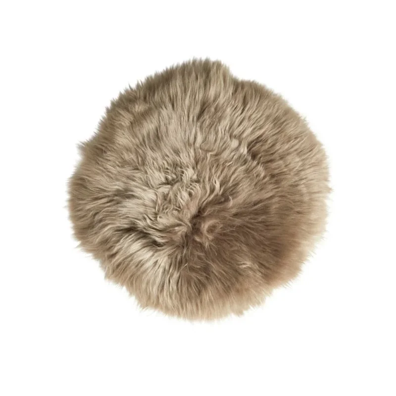 Sitzleder Ø 34 cm Neuseeland Mokka Luxus