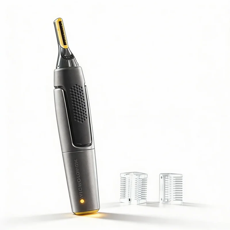 Brehn | Professional Ultradünner Präzisionstrimmer | Titan-Edelstahl-Klingen | Integriertes LED-Licht | Mikro-Oszillations-Technologie | Für Nase, Ohren & Konturen