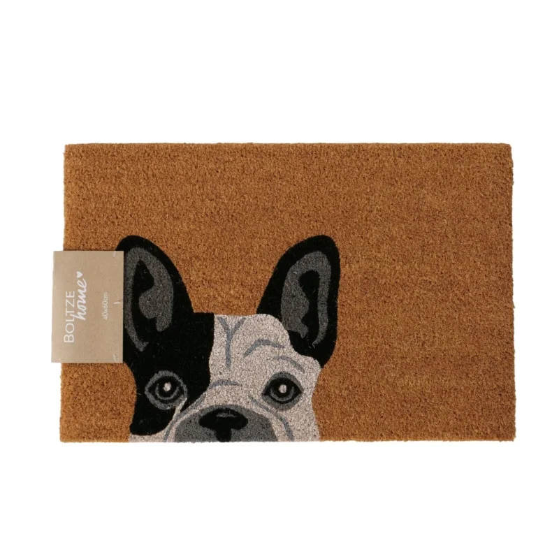Fußmatte Französische Bulldogge aus Kokos und PVC