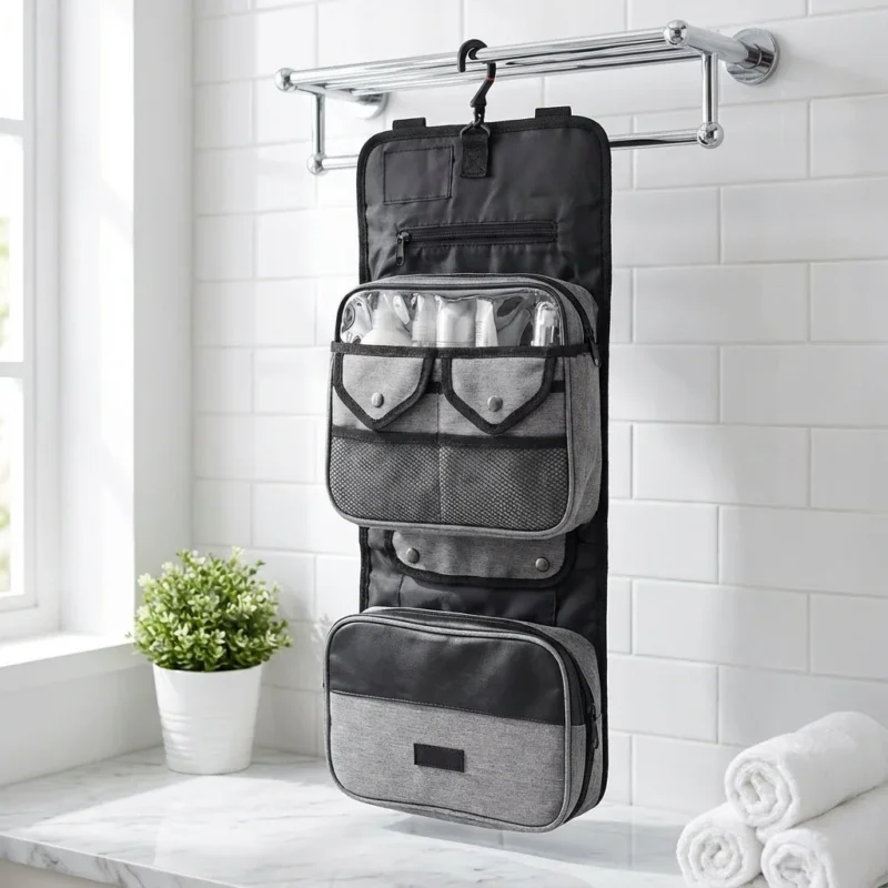 Gevouwen Hangende Toilettas - ToiletryMate