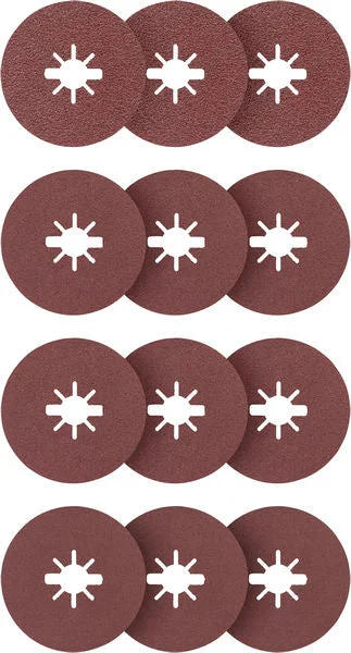 Produktbild Lieferumfang von EXPERT for Metal Fiberschleifscheibe R444, 115mm, K36/60/80/120, X-LOCK, 12 Stk