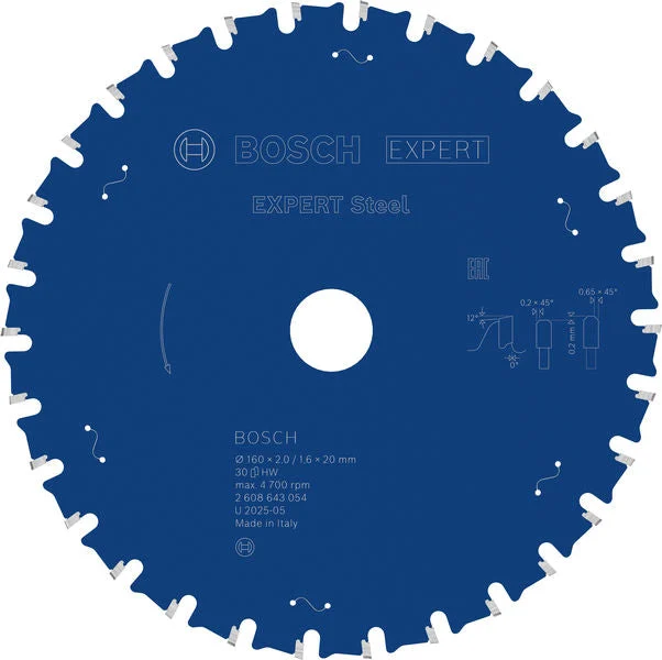 Produktbild von Kreissägeblatt EXPERT Steel 160 x 2,0/1,6 x 20 mm Z30