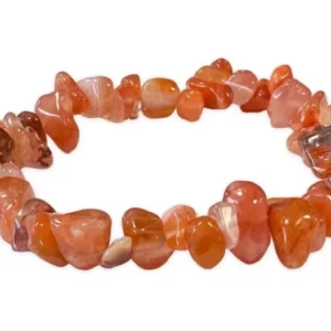 Karneol Splitterarmband – Feurige Lebensfreude aus Brasilien in A-Qualität (4-8 mm)