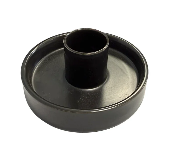 Keramik Räucherhalter für Palo Santo & Kegel – Edles Schwarz (10,5 cm)