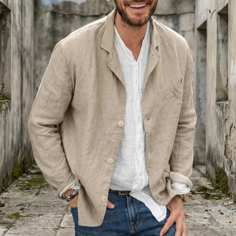 Leichte Jacke Mit Knopfleiste - Henrick
