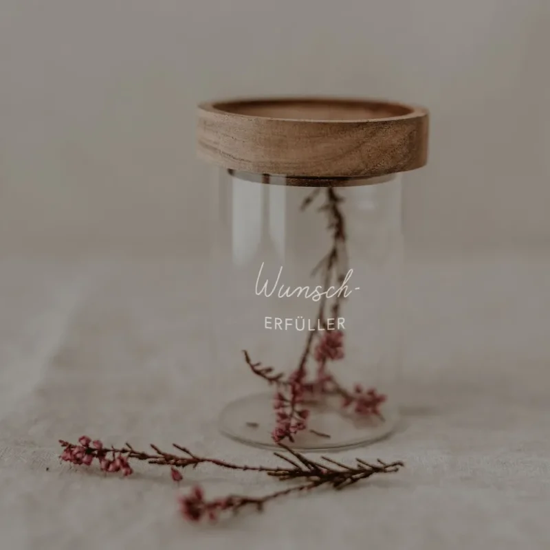 Eulenschnitt - Mini Vorratsglas Wunscherfüller