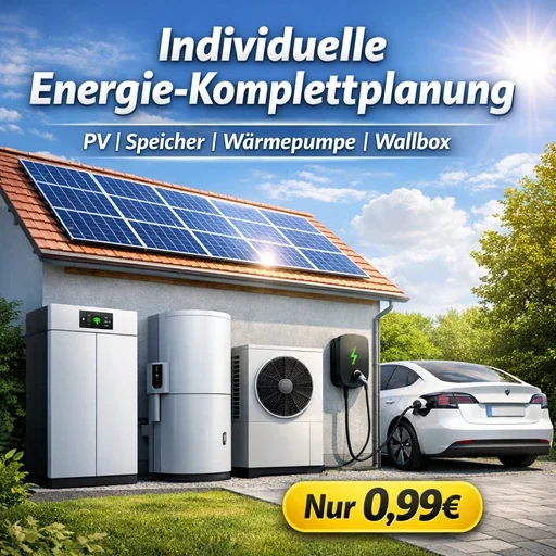 Klimaprime - Individuelle Energie-Komplettplanung (PV, Speicher, Wärmepumpe & Wallbox) – nur 0,99€