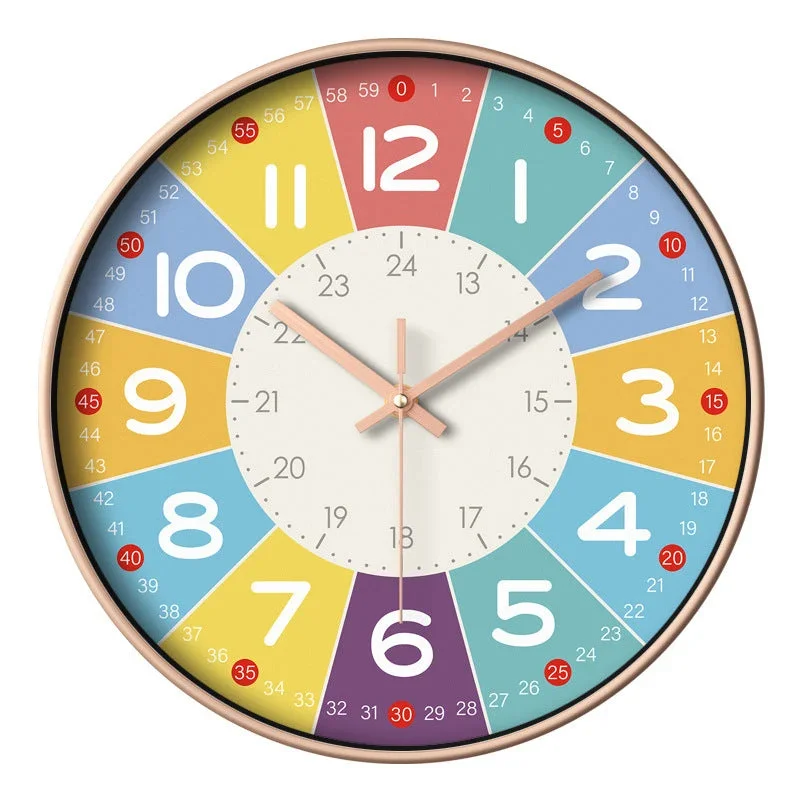 Kleurtijd Silent Kinderuhr – Stille Wanduhr mit pädagogischem Design | Karnz