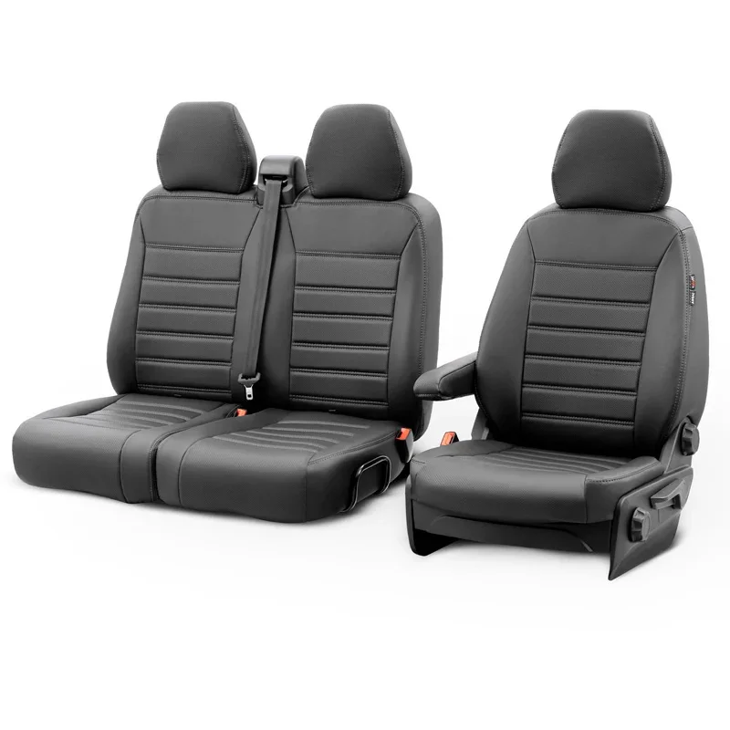 otoM, Sitzbezüge, Kunstleder New York Design, 2+1, passt für Volkswagen Transporter T7 (2024-), Armlehne am Fahrersitz
