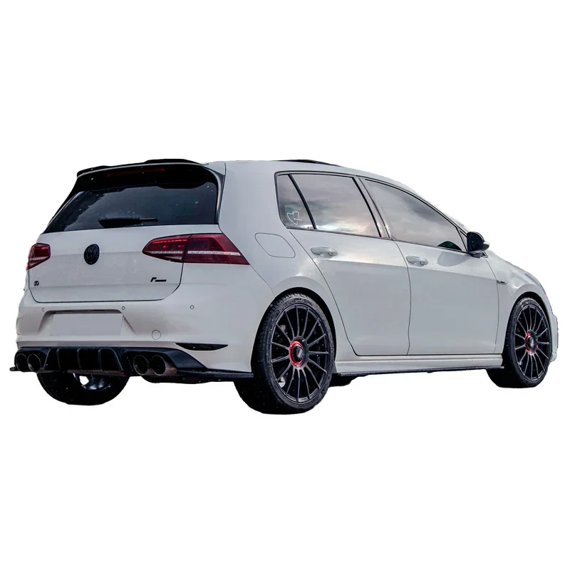 OneWay, Heckstoßstangen-Seitensplitter, Version 3, Hochglanzschwarz, Passend für Volkswagen Golf VII HB R (2013-2016), 2-teiliges Set