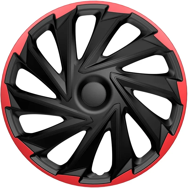 AutoStyle, Radkappensatz 'Misano R', Schwarz/Rot, 16-Zoll