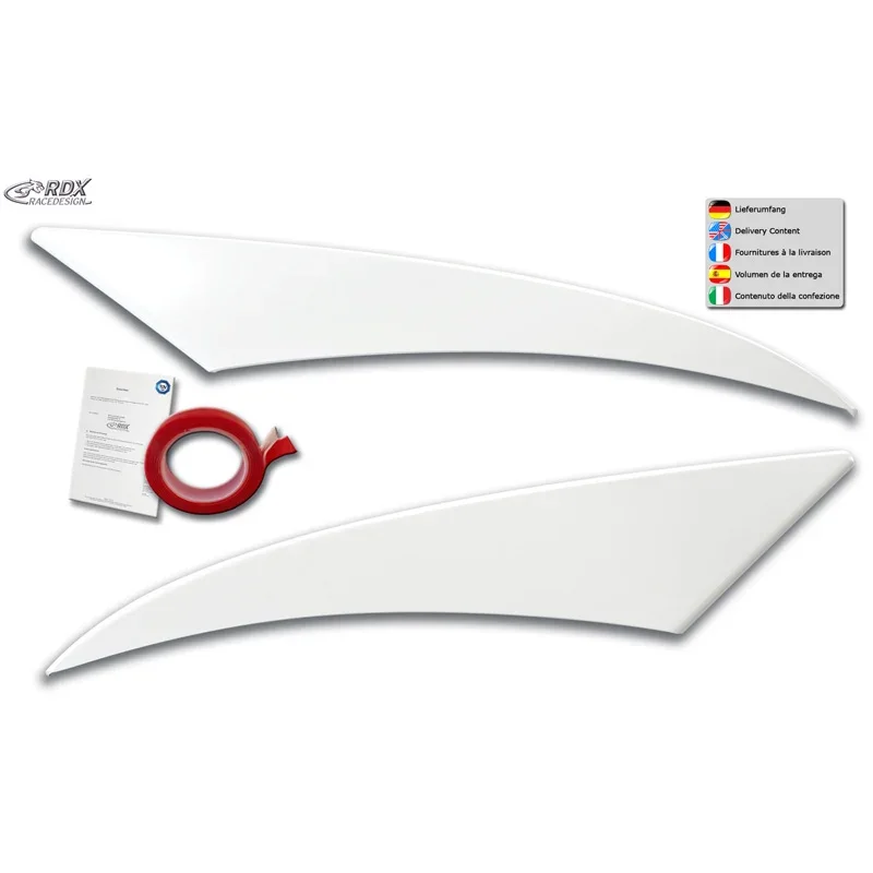 RDX Racedesign, Augenbrauen, ABS Glanzweiß, Passend für Volkswagen Crafter 2006-2017