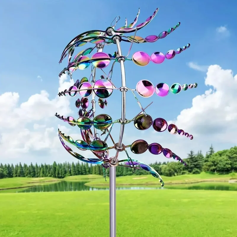 Karnz | Windmühle Spinner | Einzigartiges windbetriebenes Gartendekor aus Metall