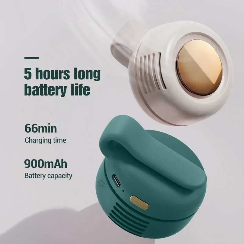 Whirlwind bladloser Ventilator – Tragbarer USB-ladbarer Mini-Ventilator mit Knopfdesign, geräuschlos für Zuhause und Reisen im Freien | Brehn