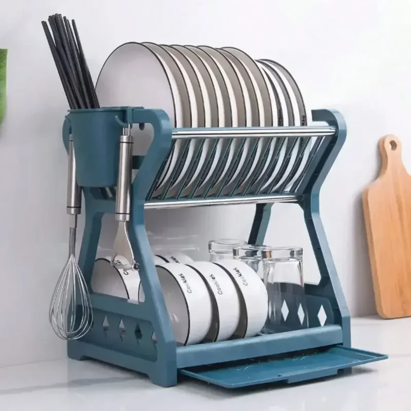 Faltbarer Geschirrorganizer – Praktischer Abtropfständer für Geschirr, Platzsparend und Einfach zu Reinigen, Perfekt für Moderne Küchen und Kleinen Raum | Karnz
