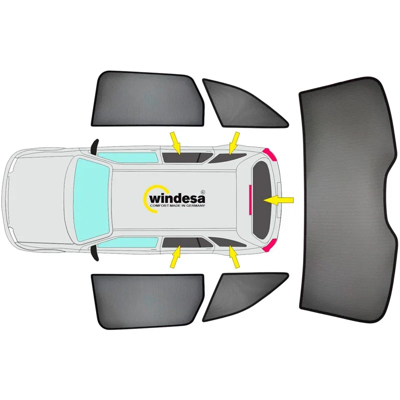 SunClip, Sonnenschutz und Sichtschutz, passt für Skoda Octavia IV (NX5) Combi (2020-)