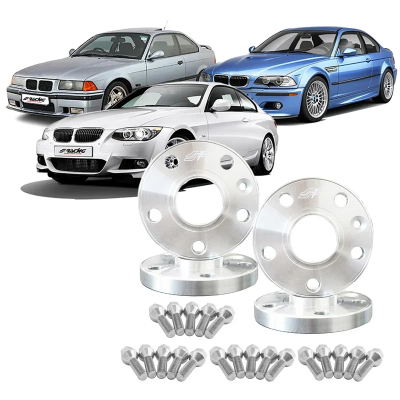 Simoni Racing, Spurverbreiterungs-Kit, Aluminium, 2x16 mm (VA) und 2x18 mm (HA), inklusive Radbolzen, passt zu BMW verschiedene
