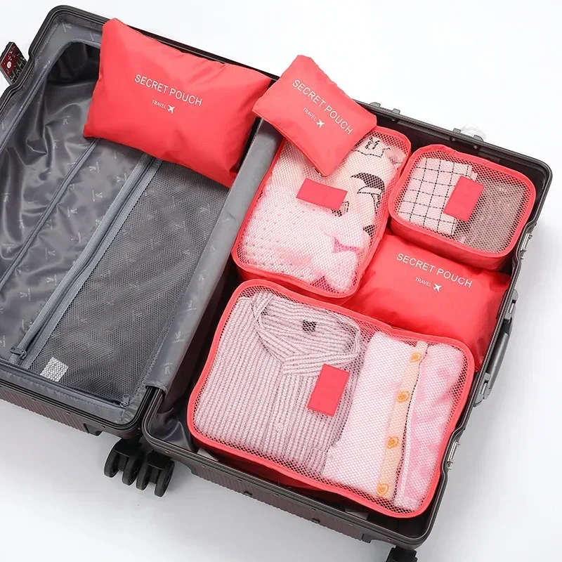 Brehn | ReiseLina Kofferorganizer Set | 6-teilig | Wasserdicht & Platzsparend | Aus Oxford-Stoff