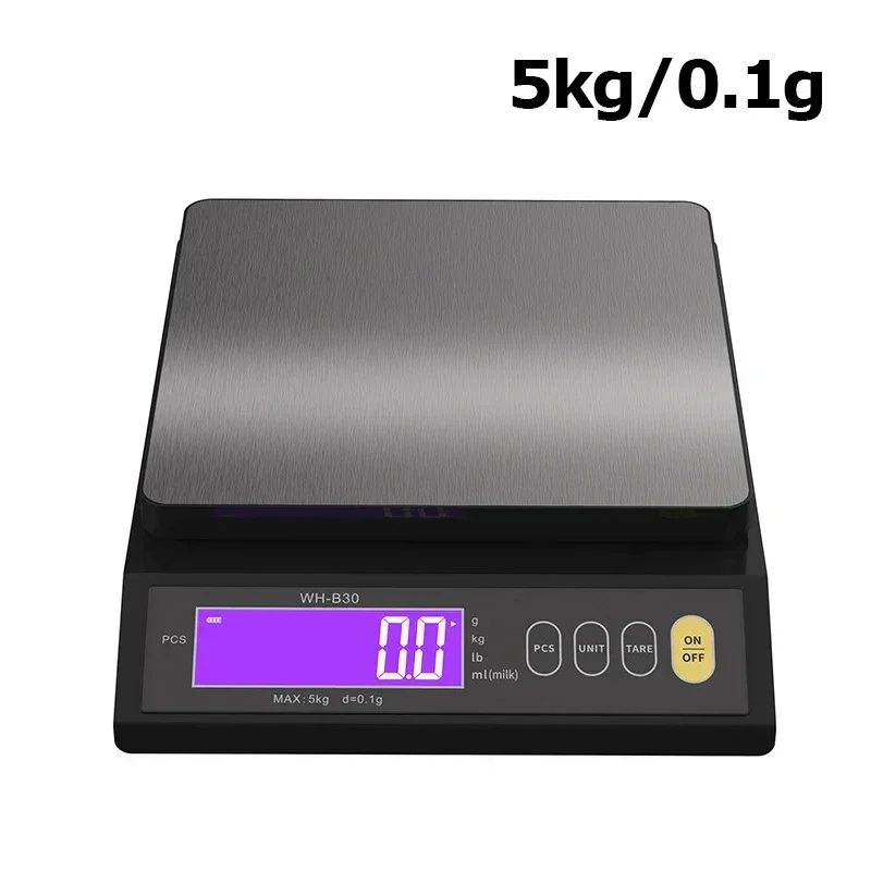 Karnz | 5 kg/0,1 g und 10 kg/1 g digitale elektronische Küchenwaage, LCD-Display, voll wasserdichtes Edelstahl-Waagetool zum Backen