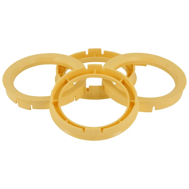 TPI, Satz Radnaben-Zentrierringe - 72.5->54.1mm - Gelb, Nylon