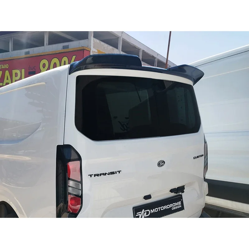 Motordrome, Dachspoiler, PU, passend für Ford Transit Custom (V710) (2023-) & Volkswagen Transporter T7 (2024-) mit Heckklappe