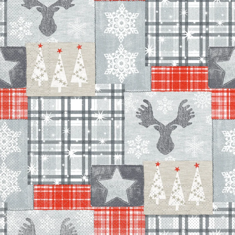 Tissue-Serviette-Pedro-rot-grau-115221