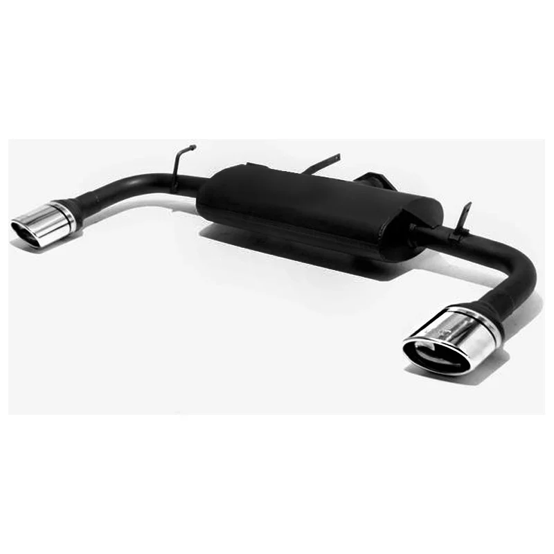 Ulter Sport, Doppelsportauspuff passend für Mitsubishi Lancer VIII HB/Sedan 1.5i 80kW/1.8i 105kW 2007-2012 120x80mm Schräg, Stahl, Schwarz