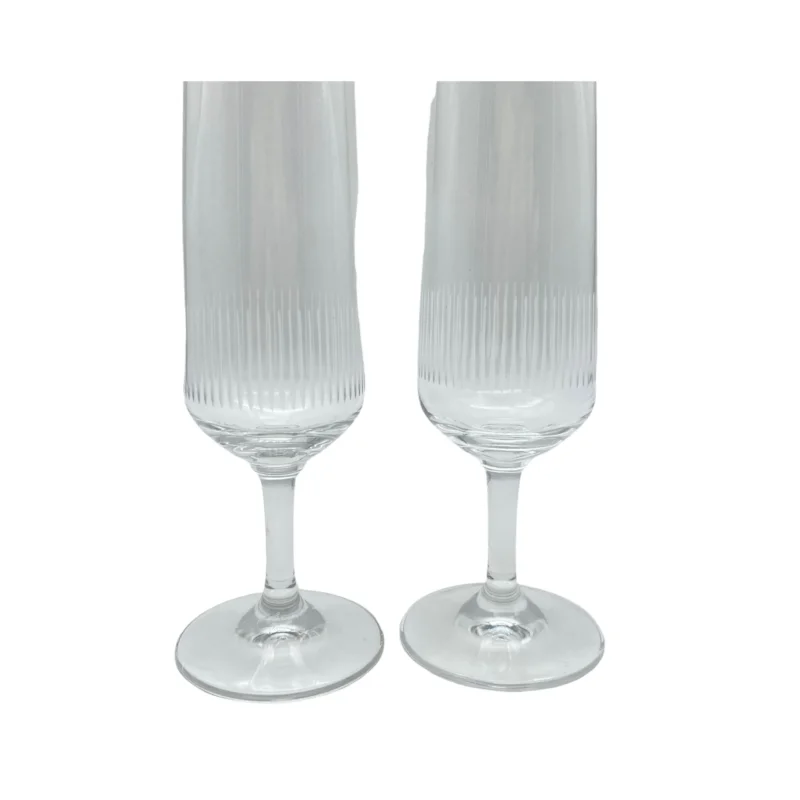 Zwiesel Sektgläser beschliffen Glas 60er 70er Vintage - Mid Century Lounge