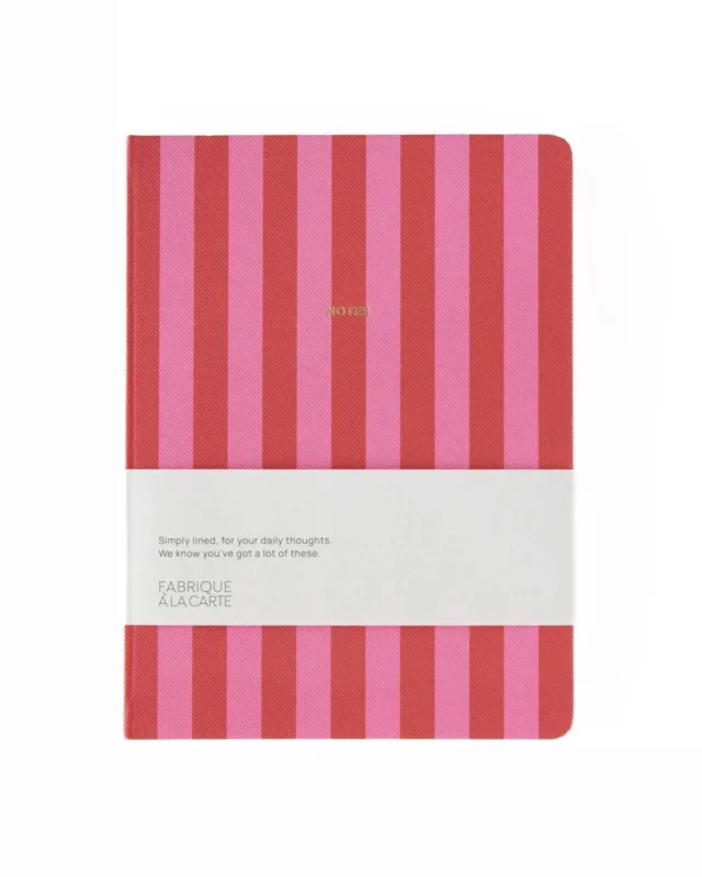 A - Journal - NOTES Notizbuch (A5) • Stripes Pink - Notizbuch - ROSA ECK