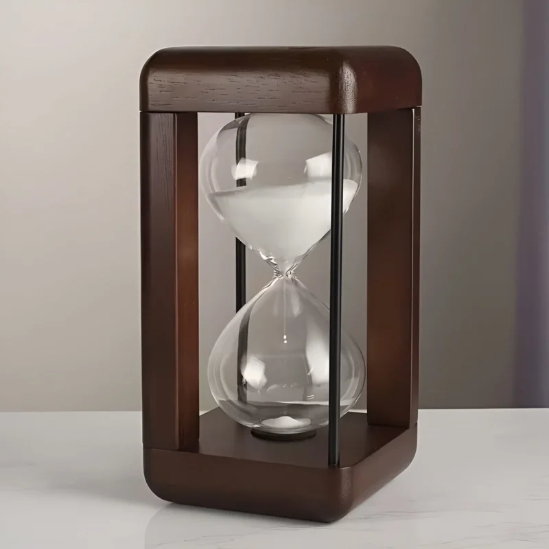 Sanduhr aus Holz, 30 Minuten – Massivholzrahmen & dekorativ | Ideal für Büro und Zuhause