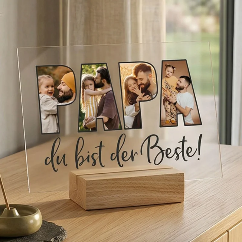 Fotogeschenk für den besten Papa zum Vatertag oder Geburtstag