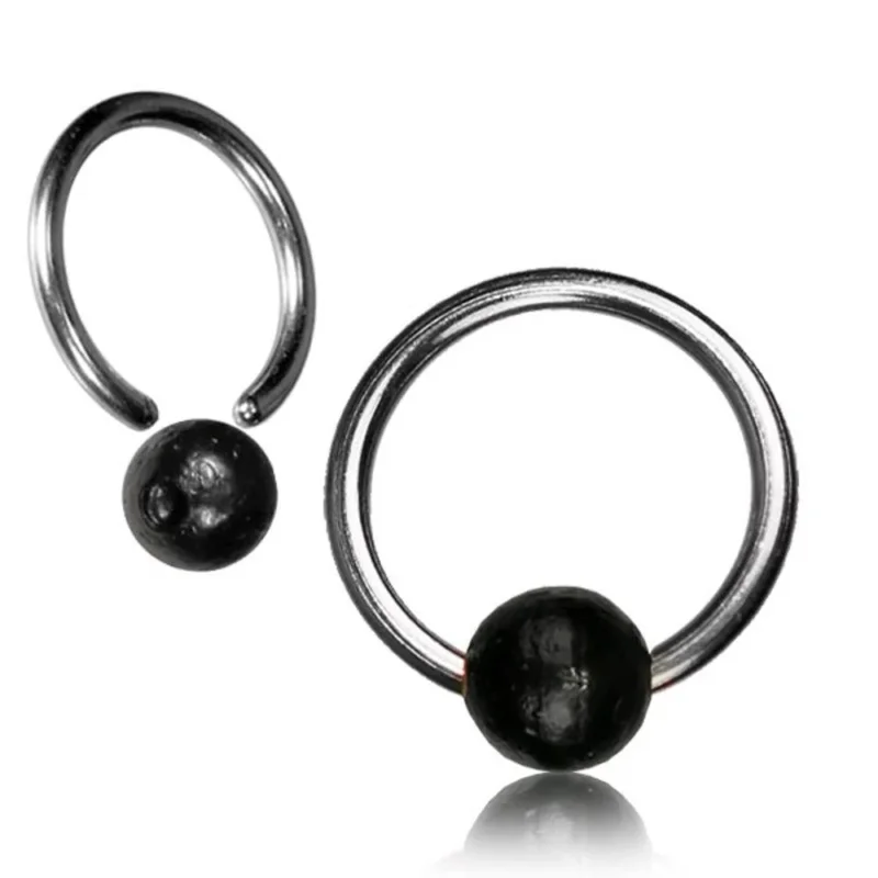 Arangholz Universal Piercing Klemmkugel Ring silbern Kugel Septum Helix Tragus - chic - net.de