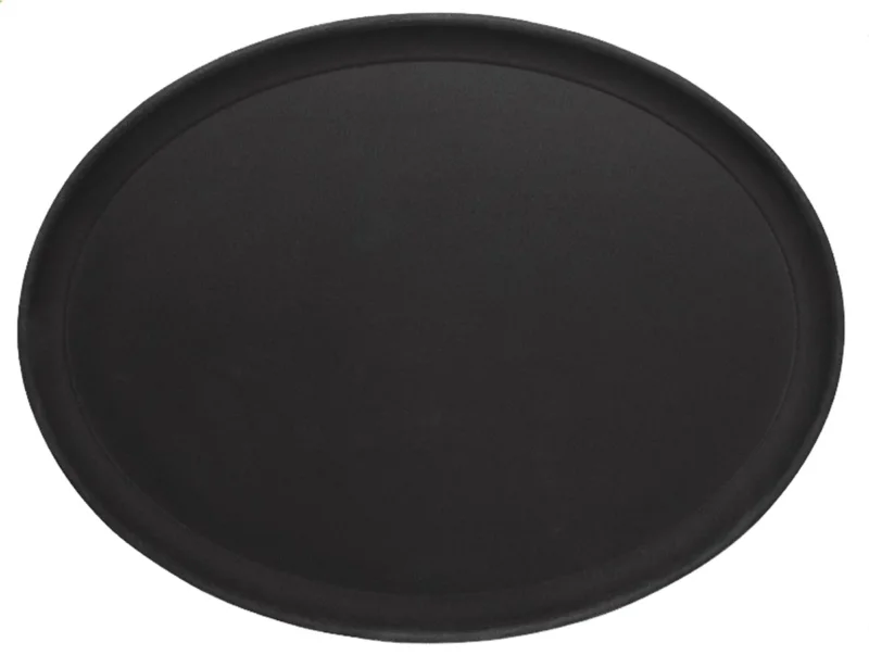 Tablett, oval, rutschfest schwarz