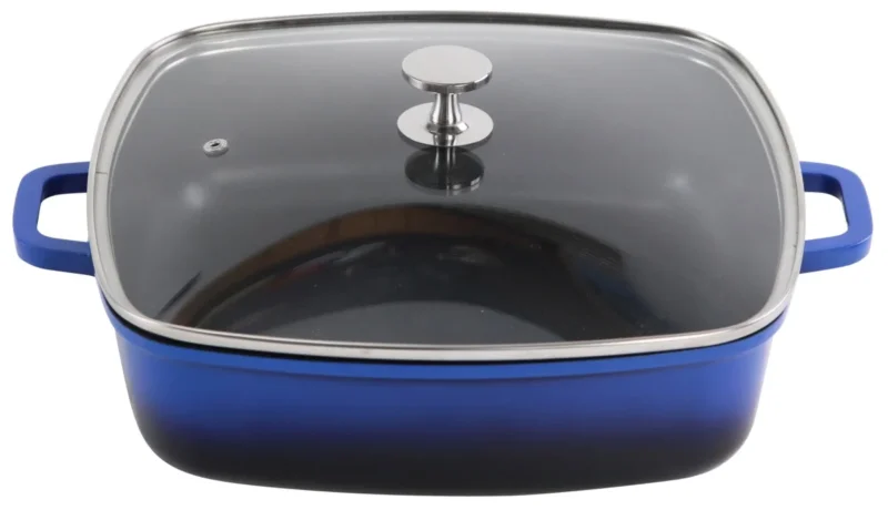 AluChef® Bräter, quadratisch 28 cm x 28 cm / blau
