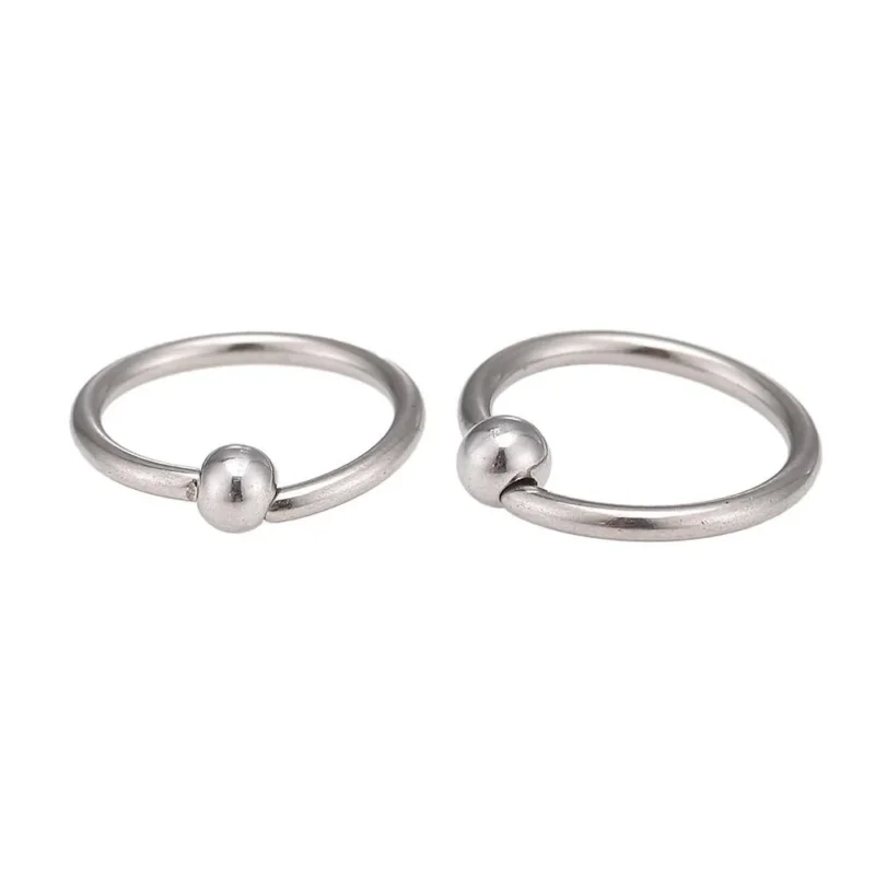 Ball Closure Ring Piercing Klemmkugel Klemmring silber Farben Ø 11 mm - chic - net.de