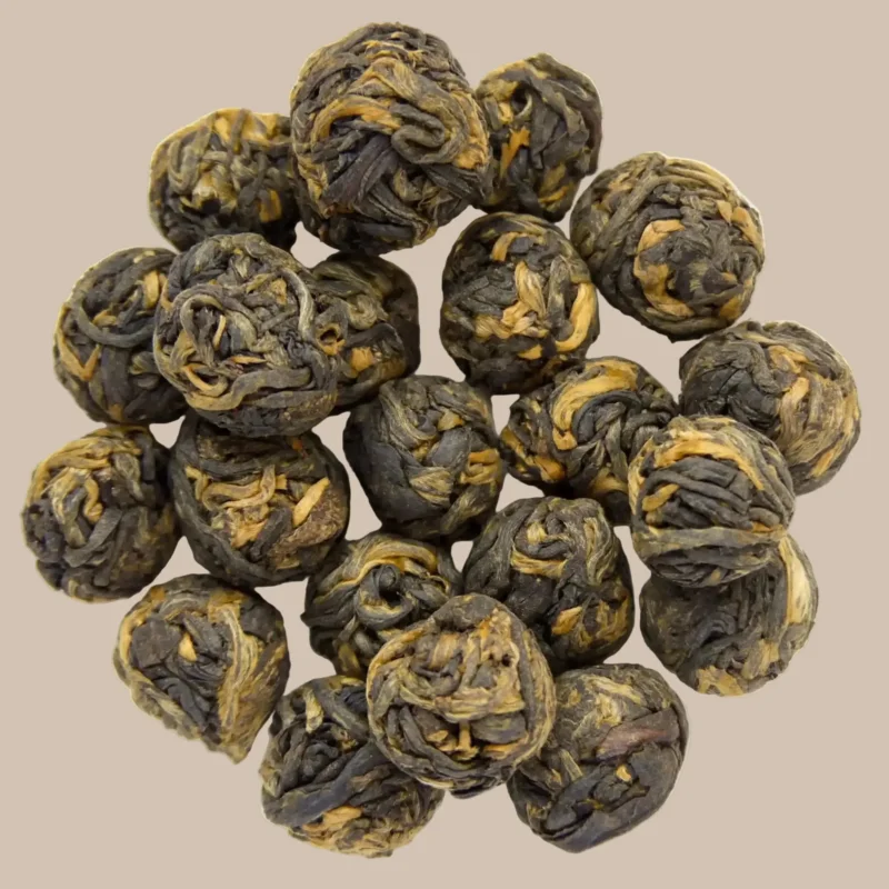 Black Jasmine Pearls – gerollter dunkler Oolong-Tee mit Jasmin
