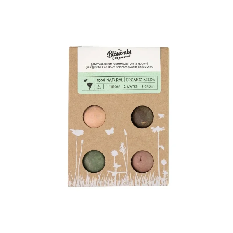 Blossombs Giftbox Mini zaadbolletjes - 4 stuks [nl]