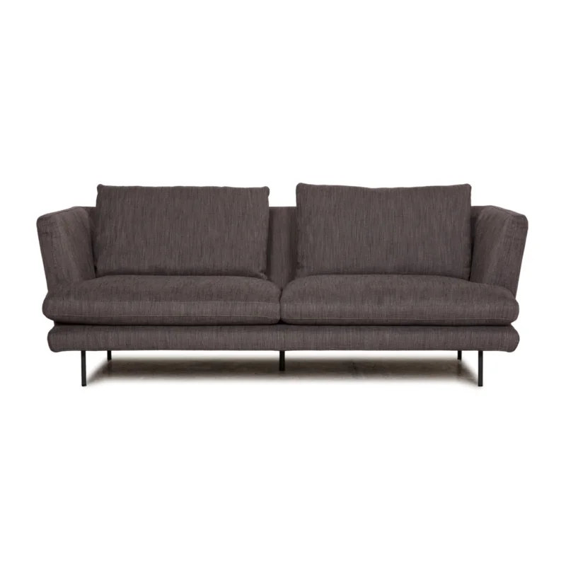 Bonaldo Lars Stoff Sofa Grau Zweisitzer Couch inkl. Kissen