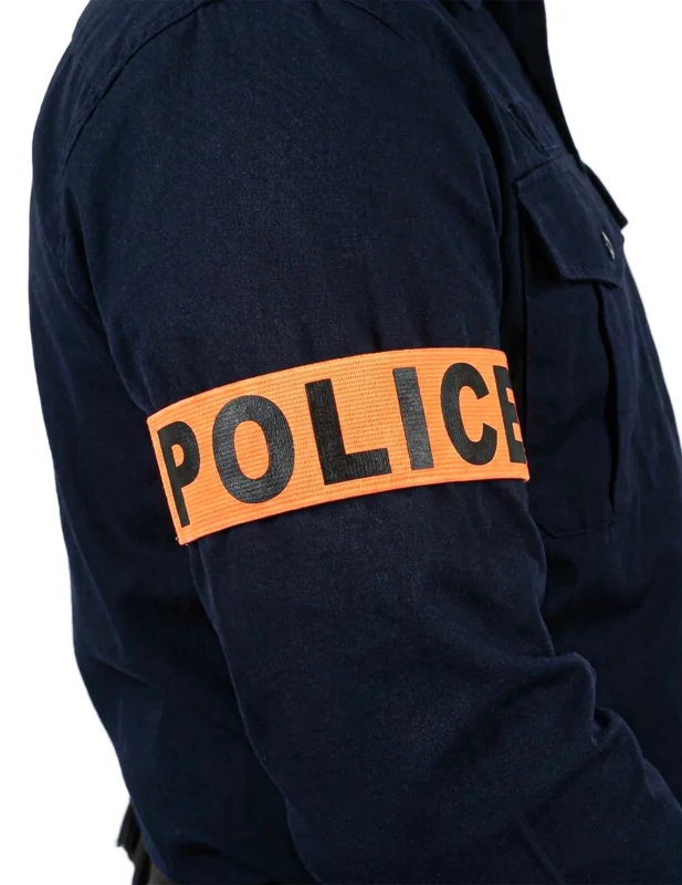 Odnungshüter Polizei-Armbinde Accessoire für Erwachsene schwarz-orange