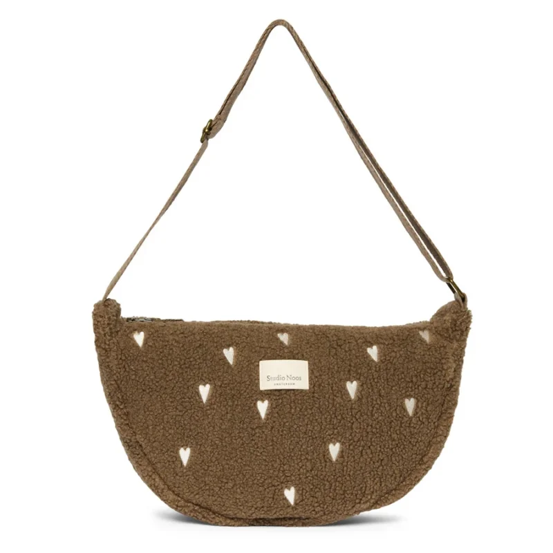 STUDIO NOOS Umhängetasche brown Teddy Hearts Fanny Pack