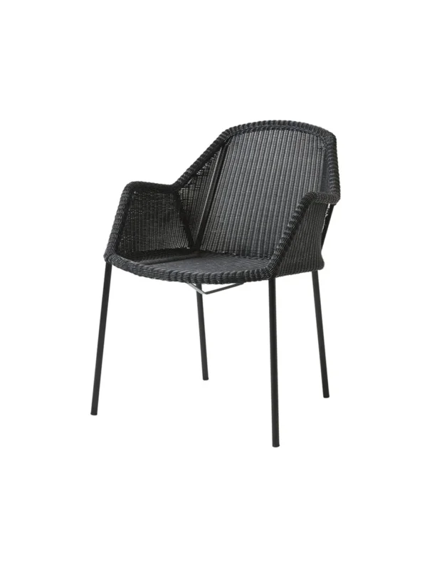 Breeze Gartenstuhl mit Armlehne, stapelbar von Cane-line