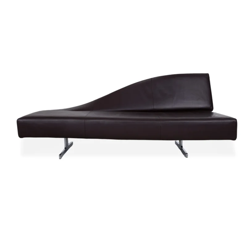 Cassina 276 Aspen Dreisitzer Leder Sofa Braun Couch by Jean Marie Massaud Rückenlehne Rechts